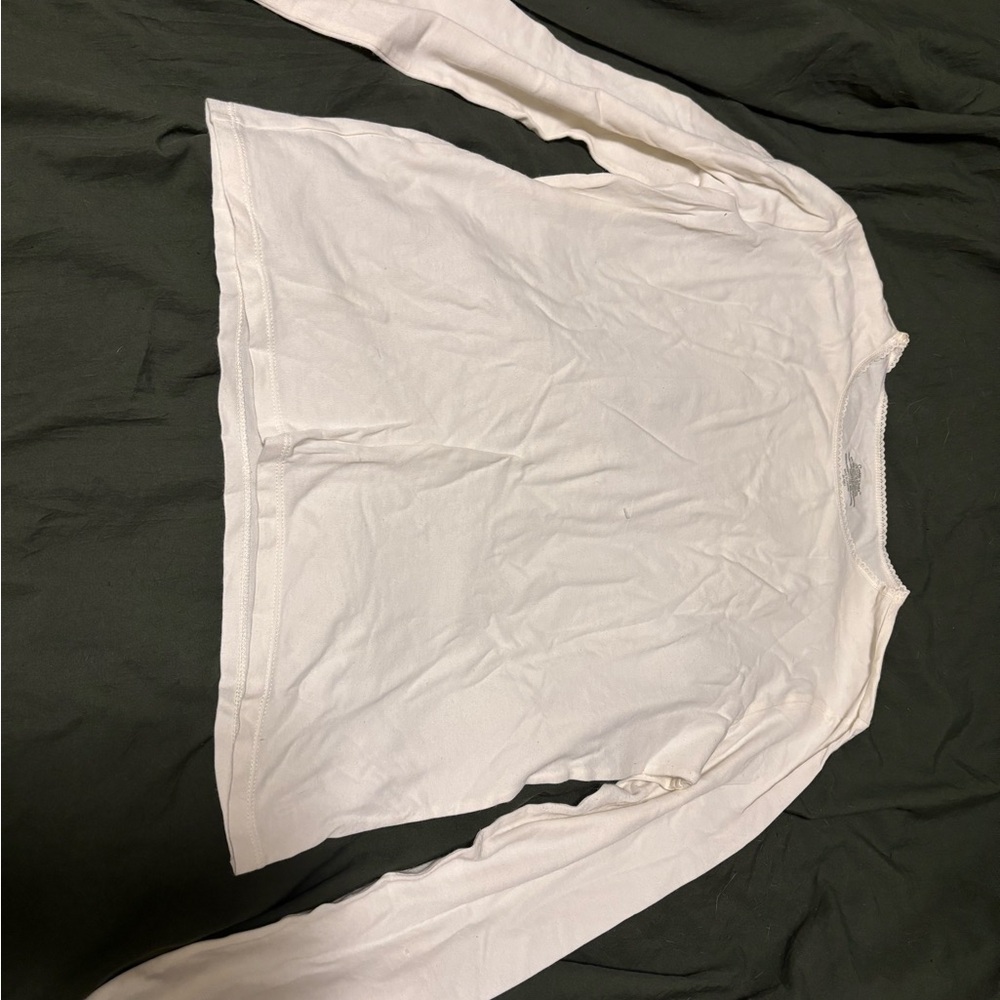 Cuddl Duds White Long Sleeve Top